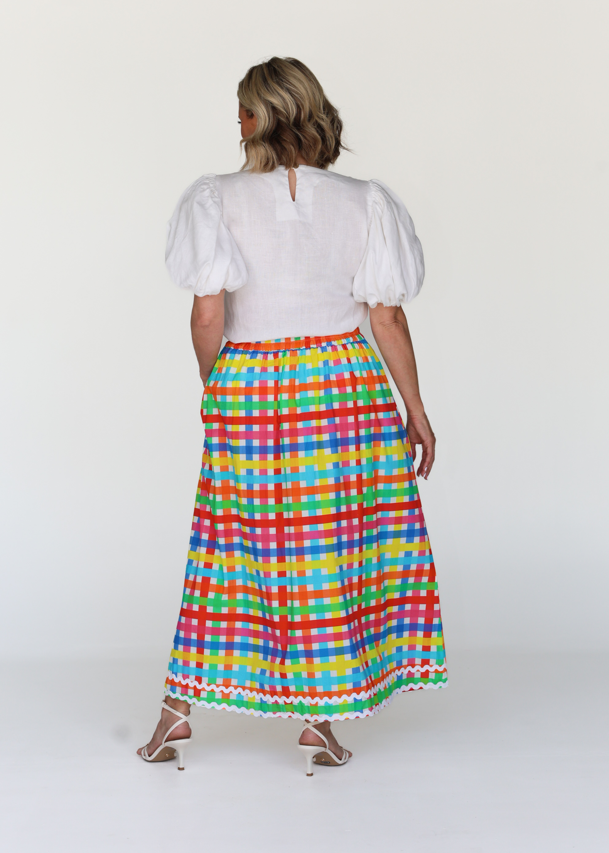 Emma Skirt - Neon Gingham