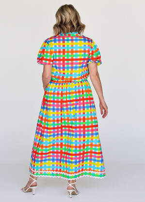 Emma Skirt - Neon Gingham