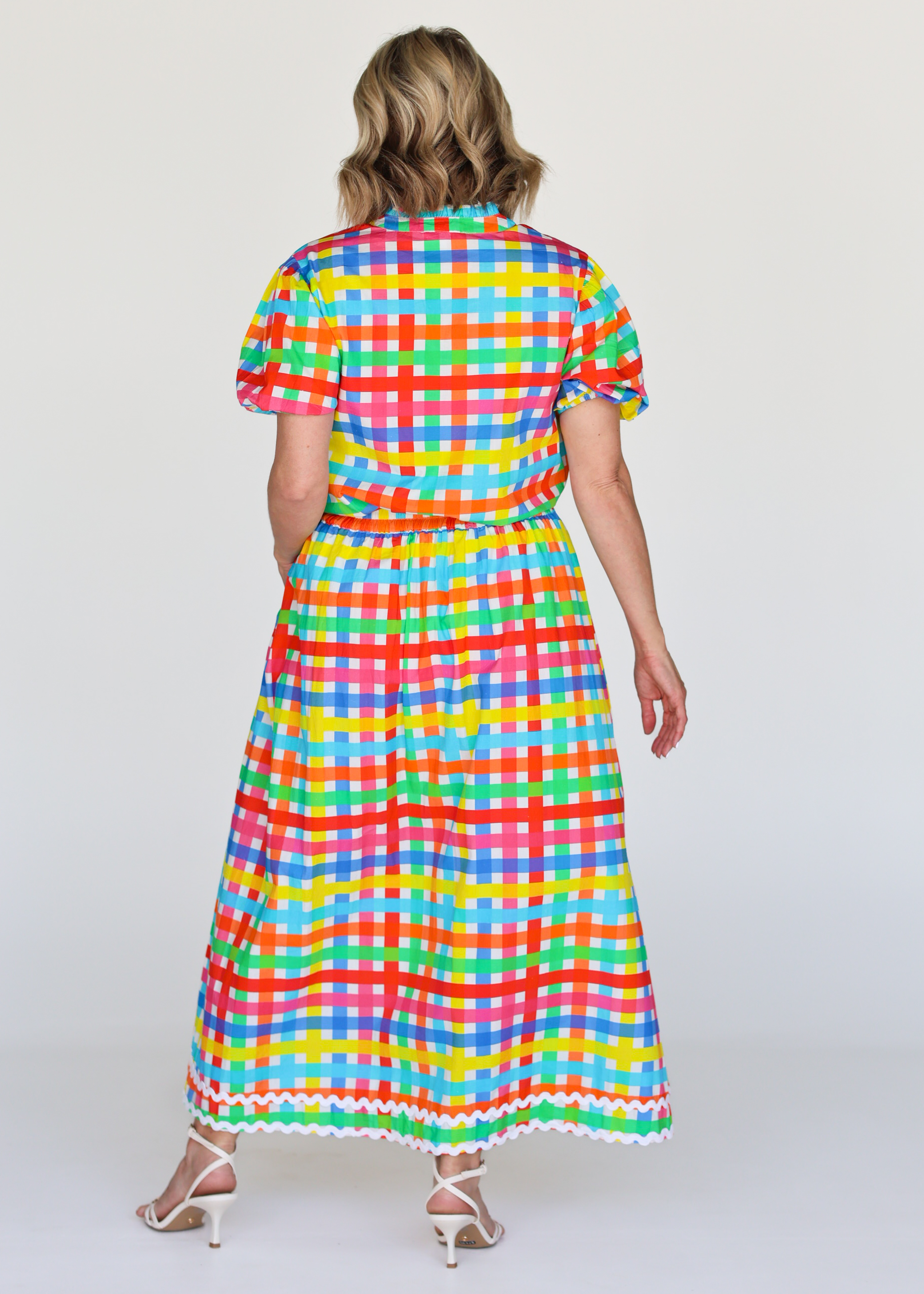 Emma Skirt - Neon Gingham