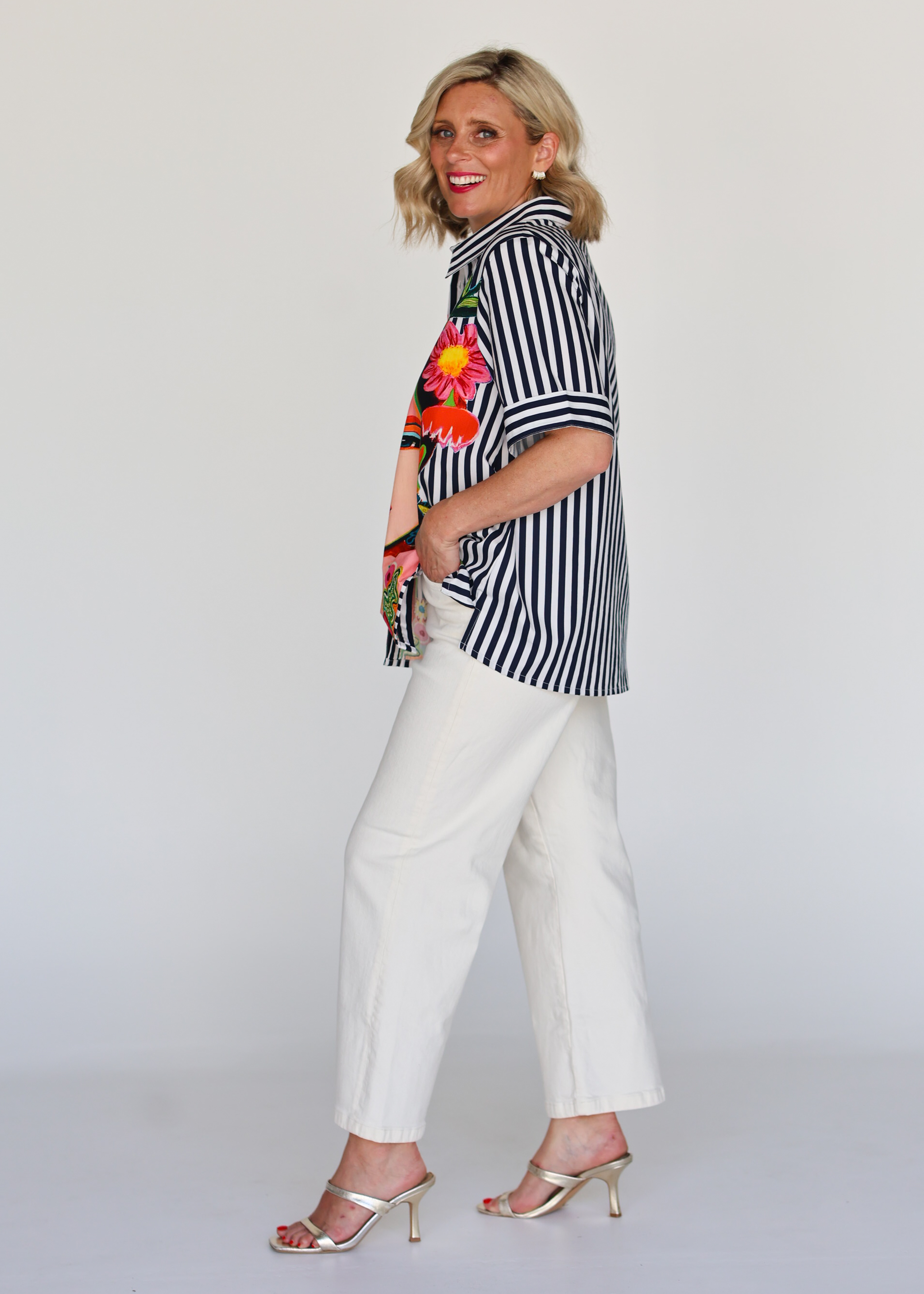 Frida Shirt Shortsleeve - Navy