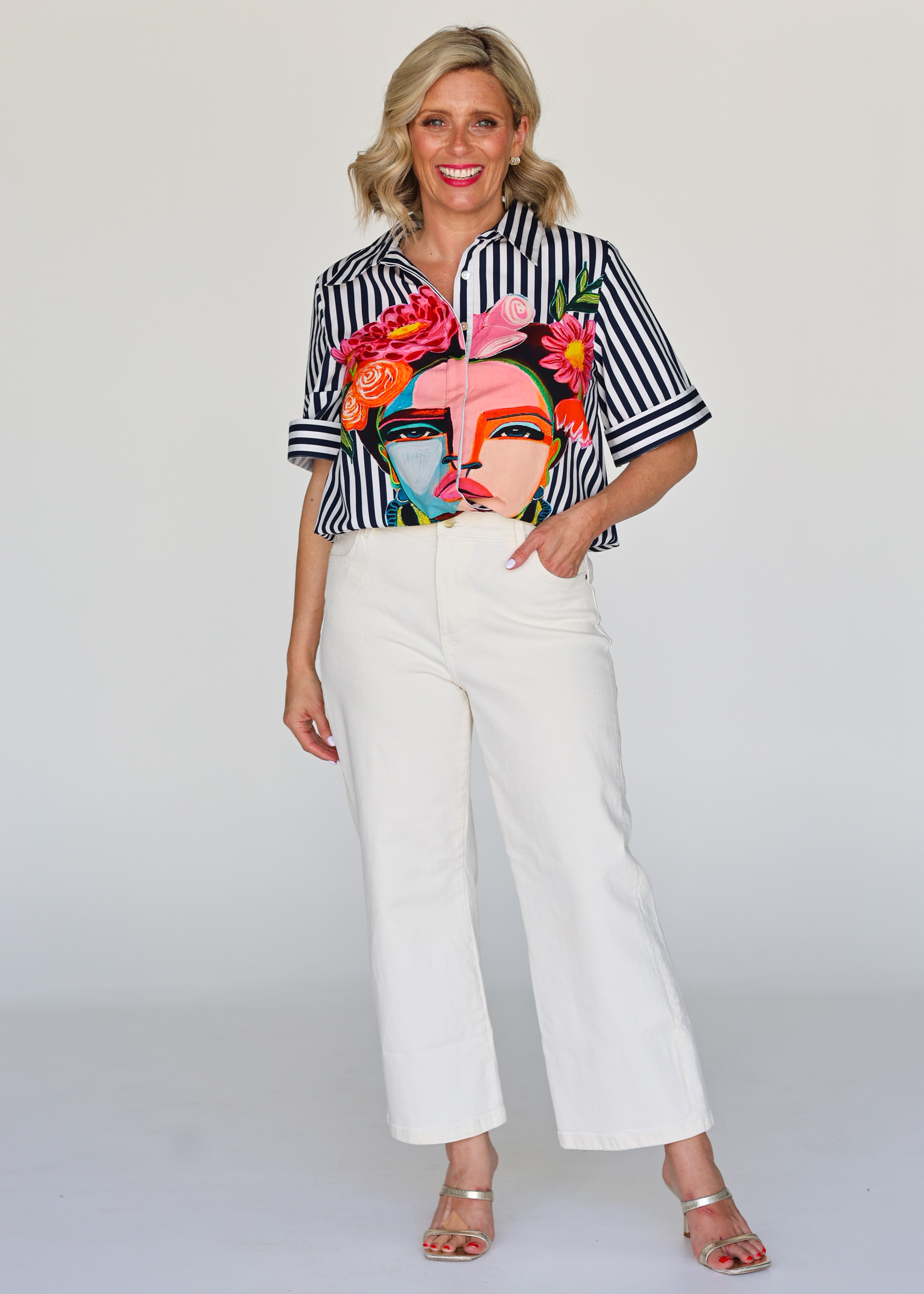 Frida Shirt Shortsleeve - Navy