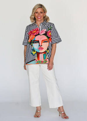 Frida Shirt Shortsleeve - Navy