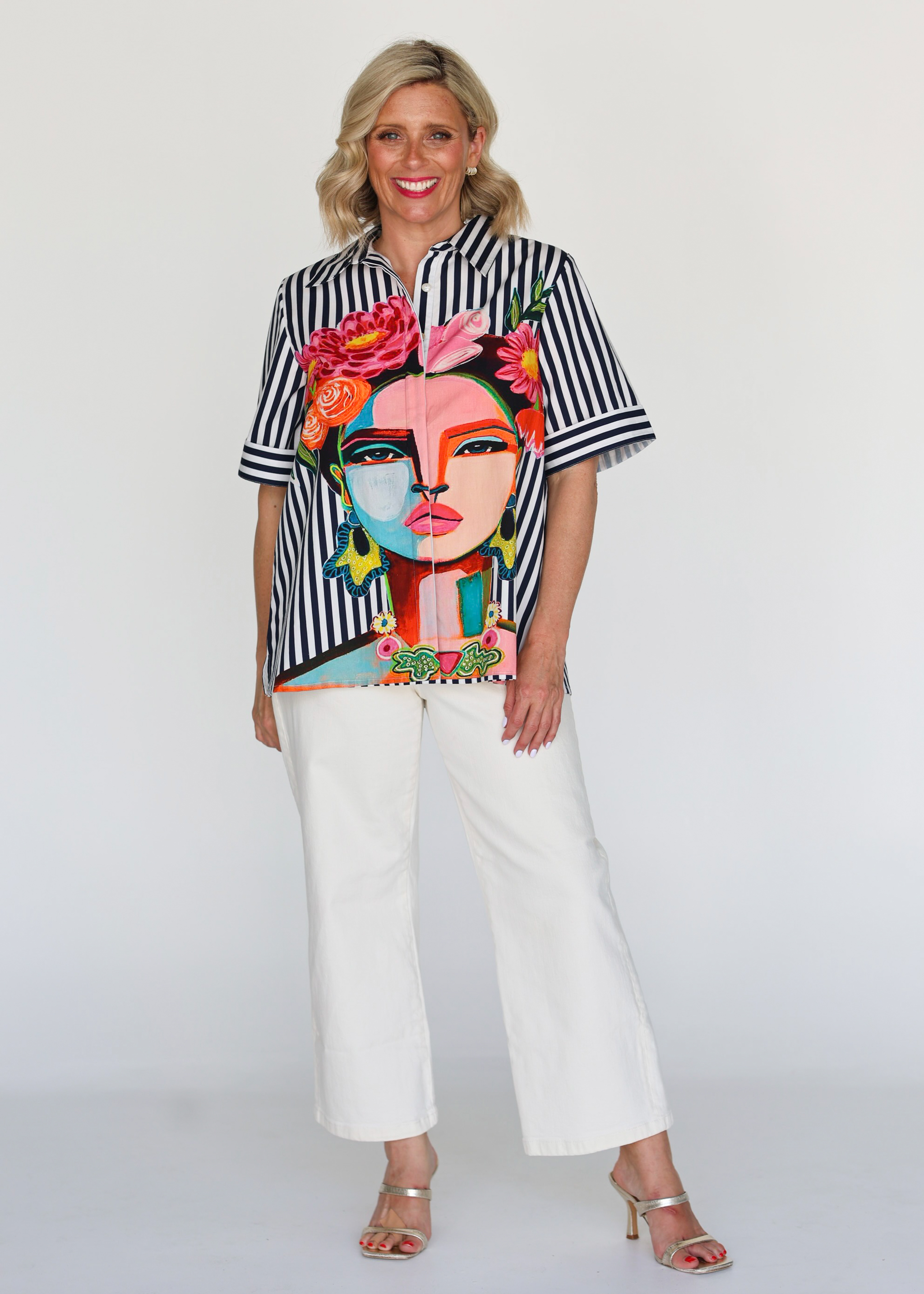 Frida Shirt Shortsleeve - Navy