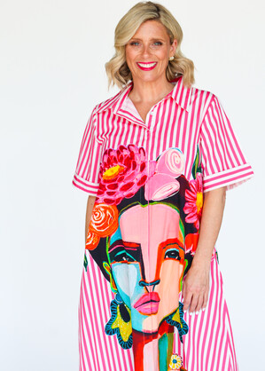 Frida Dress -Pink