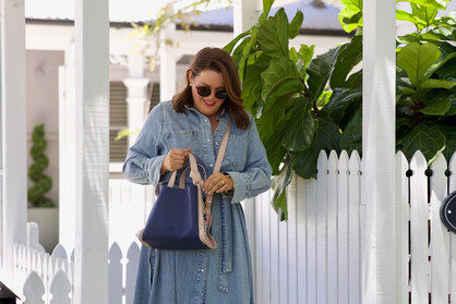 Tanya - Navy / Gingham