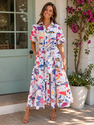 Alice Dress- Amalfi Blue
