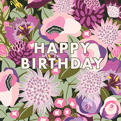 Iris Birthday Greeting Card