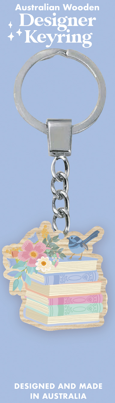 Wren Books Wooden Keyring