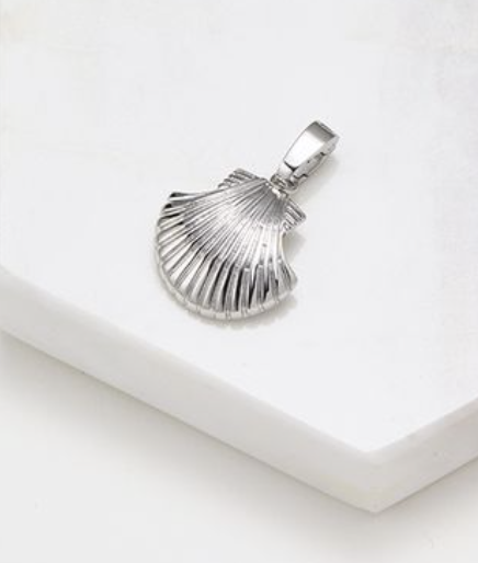 Large Shell Charm - Silver