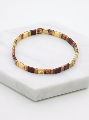 Tile Bracelet - Burnt Amber