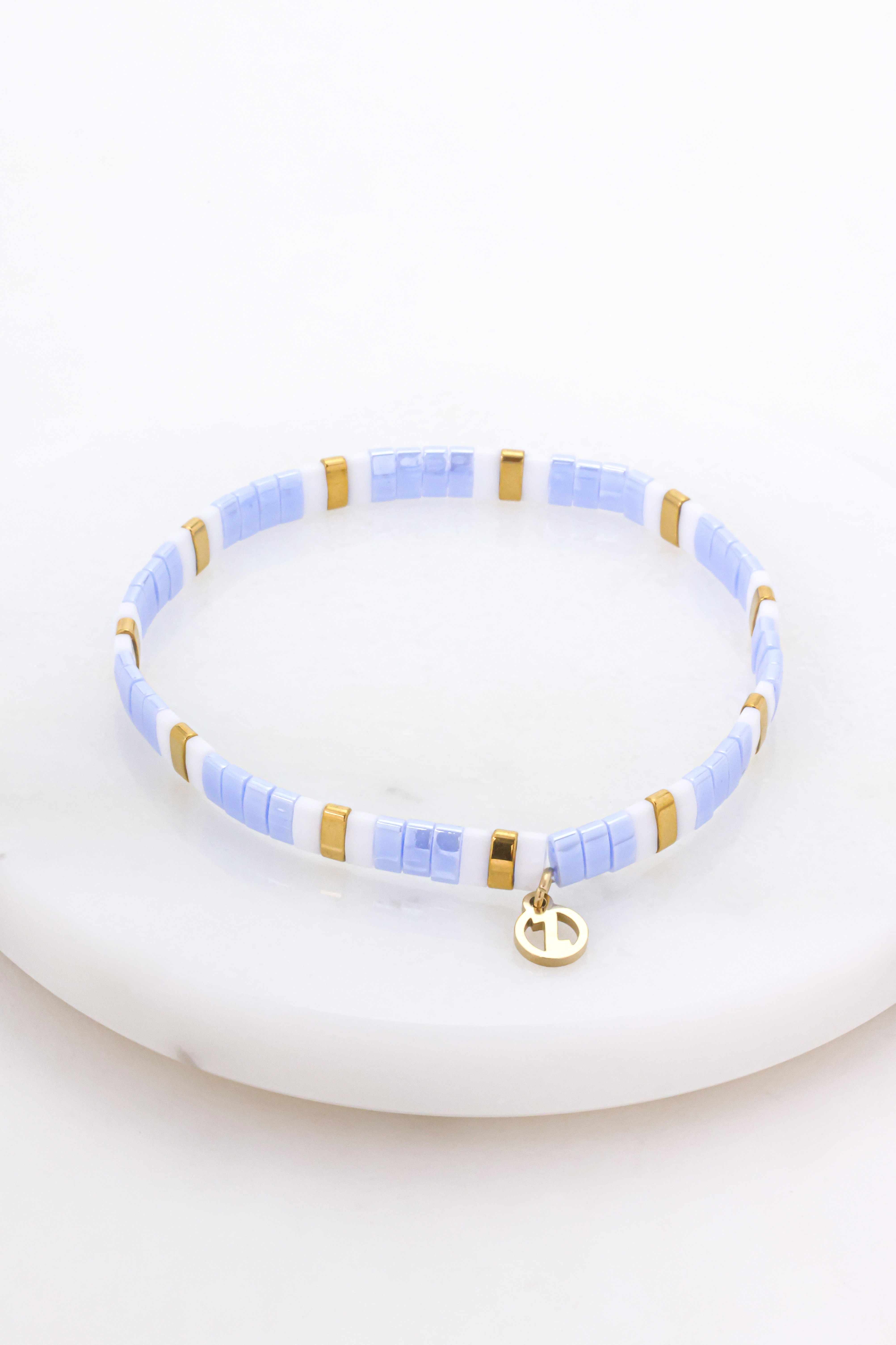 Tile Bracelet - Sky / Gold