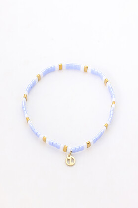 Tile Bracelet - Sky / Gold