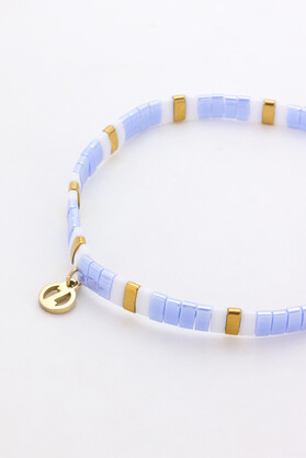 Tile Bracelet - Sky / Gold