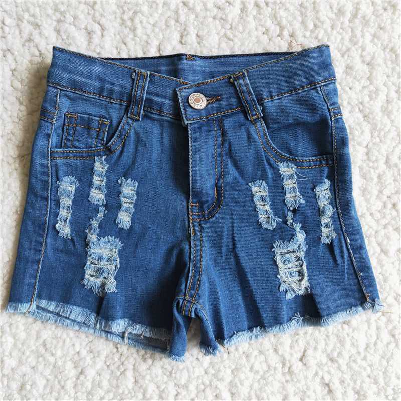 Casual Ripped Distressed Toddlers Kids Girls Denim Shorts