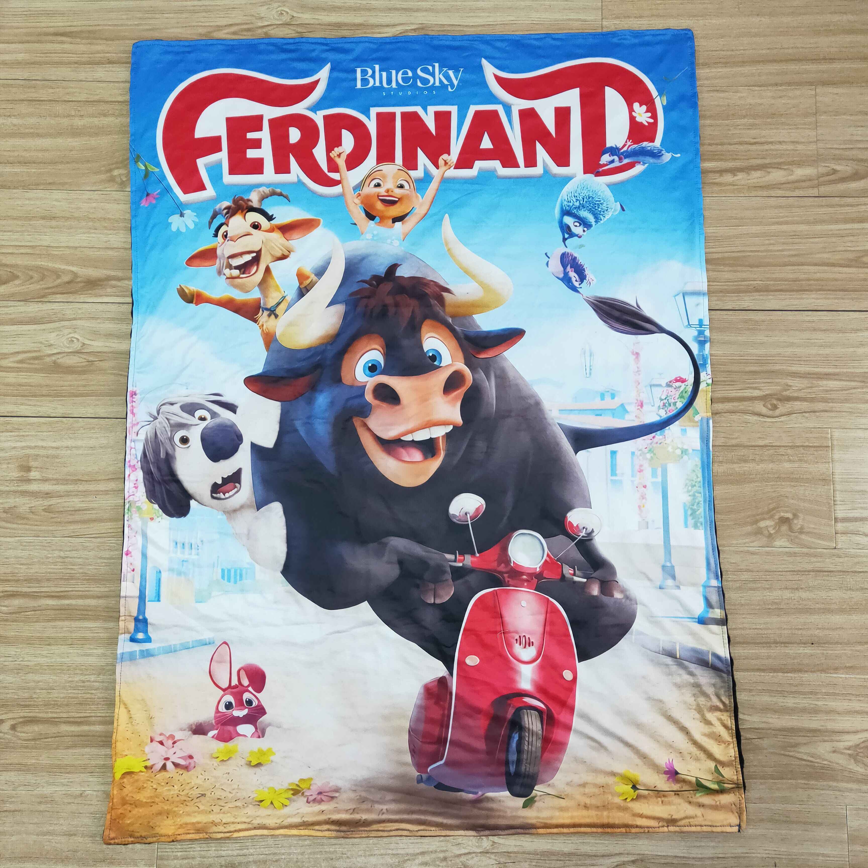 Ferdinand Cartoon Yak Fall Winter baby infant swaddle blanket cute print skin-friendly infant swaddle toddler bed cover