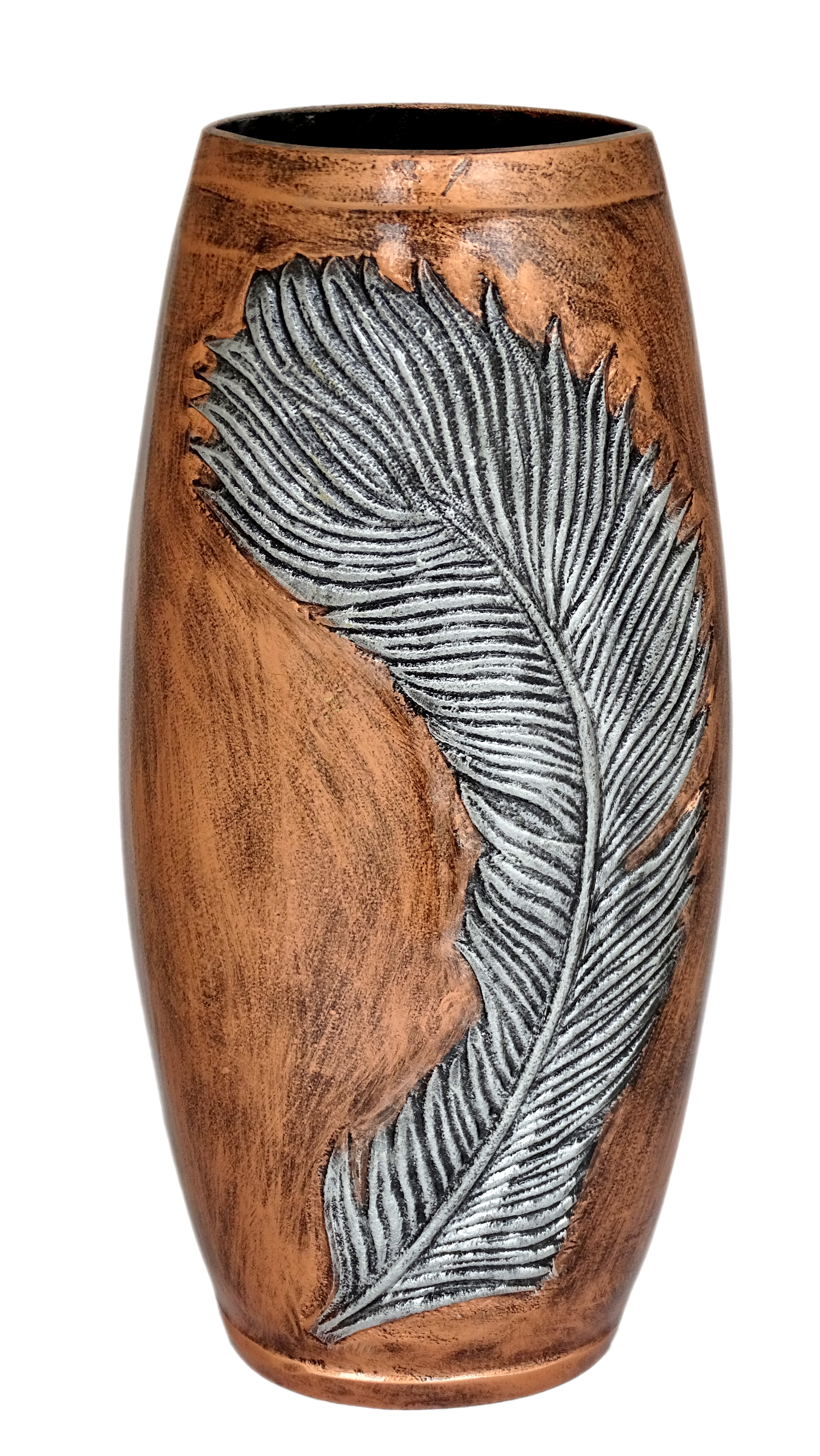 Aluminium Leaf Flower Vase 15" (Gold & Silver)