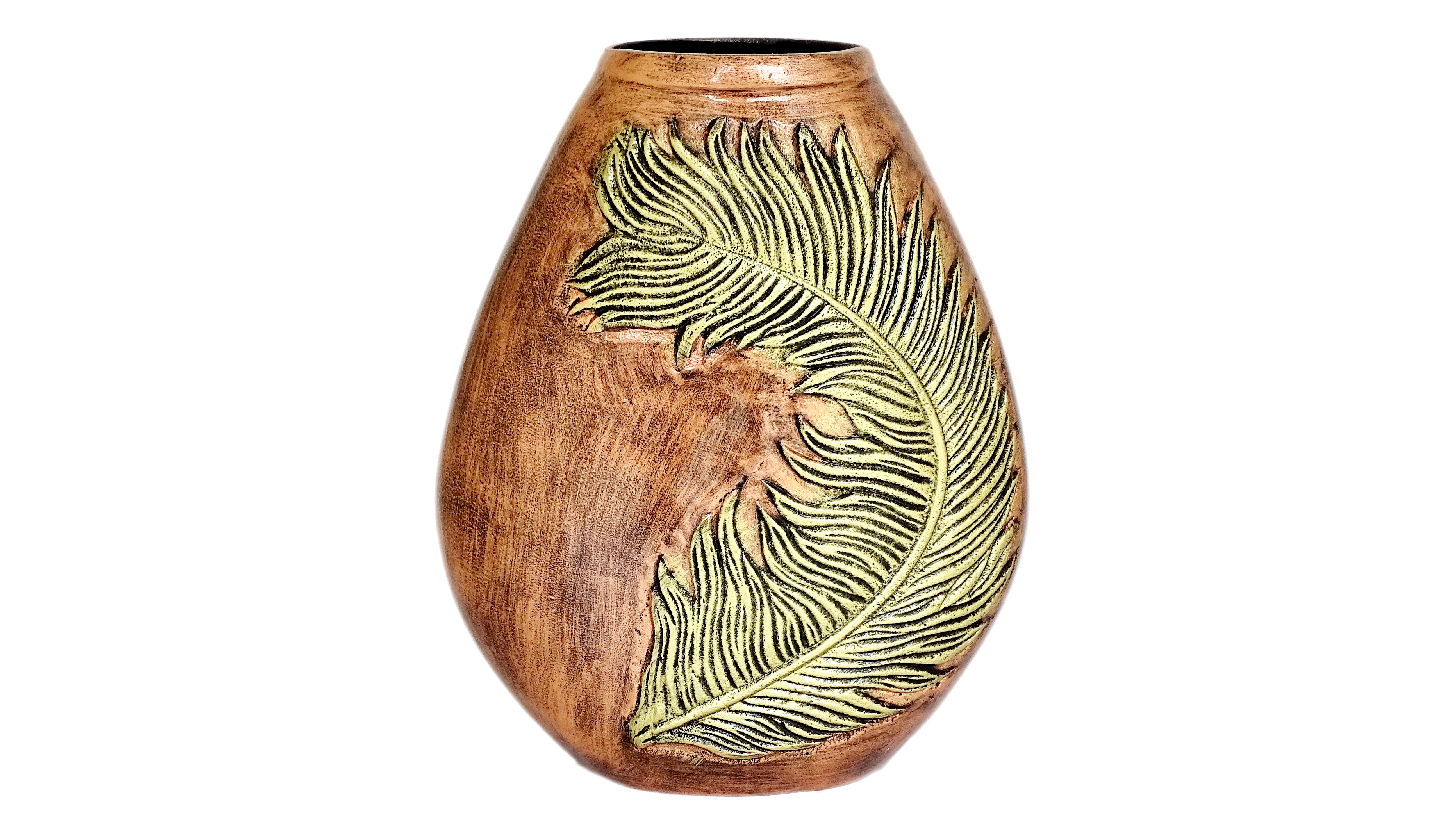 Aluminium Leaf Flower Vase 12" (Gold & Silver)