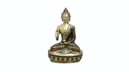 Brass Buddha Statue 8"
