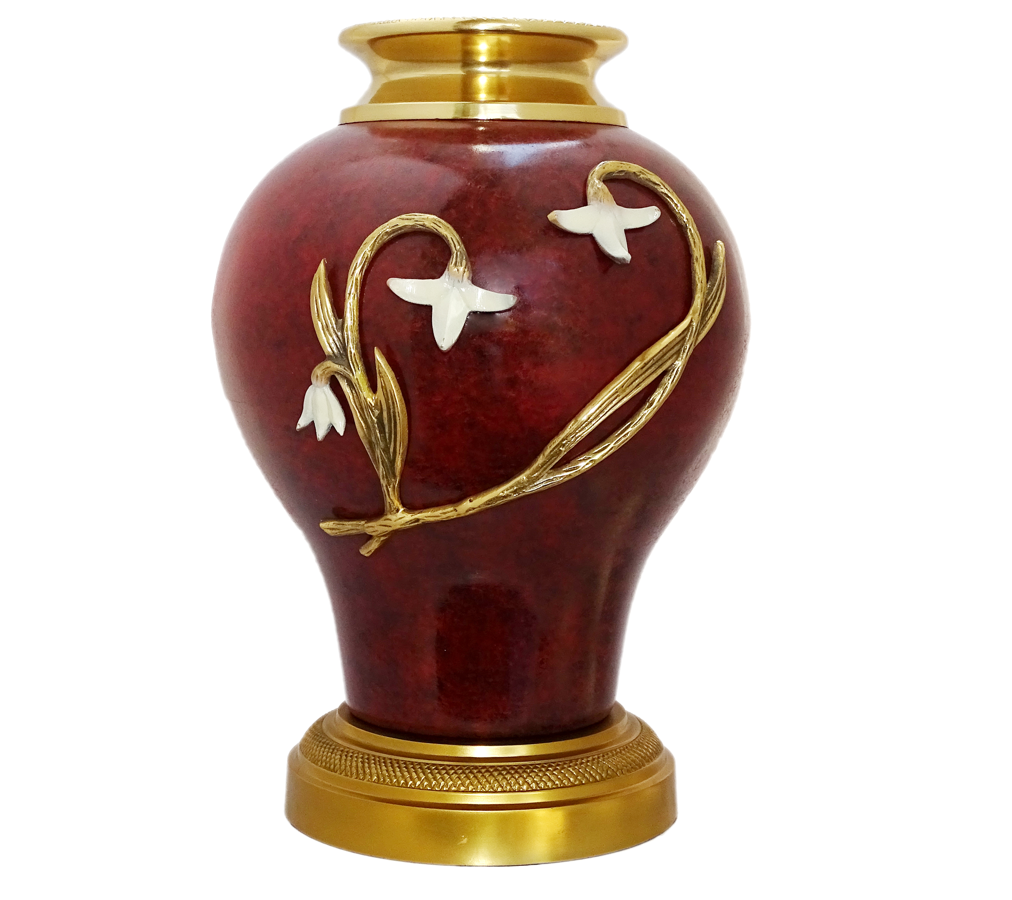 Brown 3D Flower Vase 16" (Iron&Aluminium)