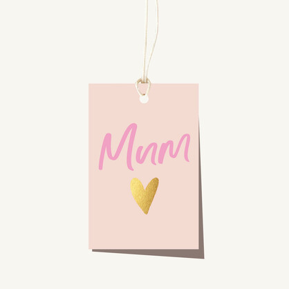 Mum Gold Heart Gift Tag