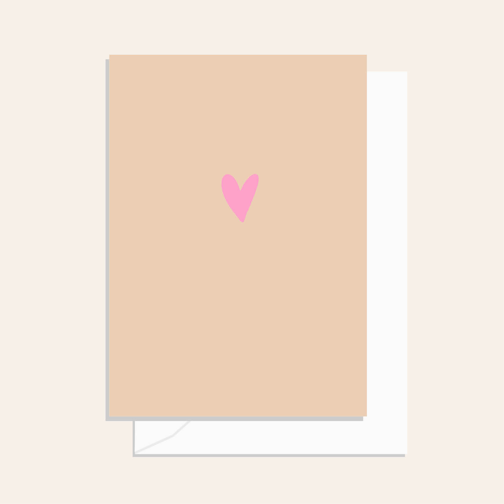 Heart Caramel/Pink