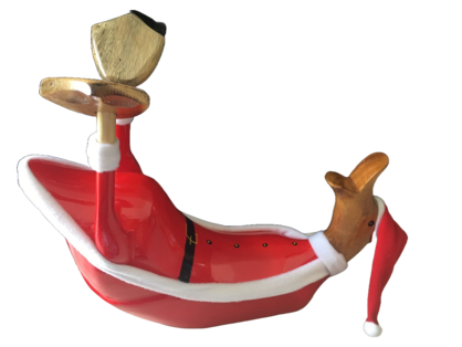 CHRISTMAS WOODEN DRINKING DUCK