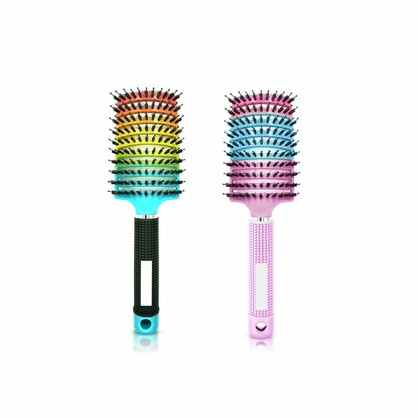 Detangling Wide Paddle Comb Hair Brush - Pink/ Blue