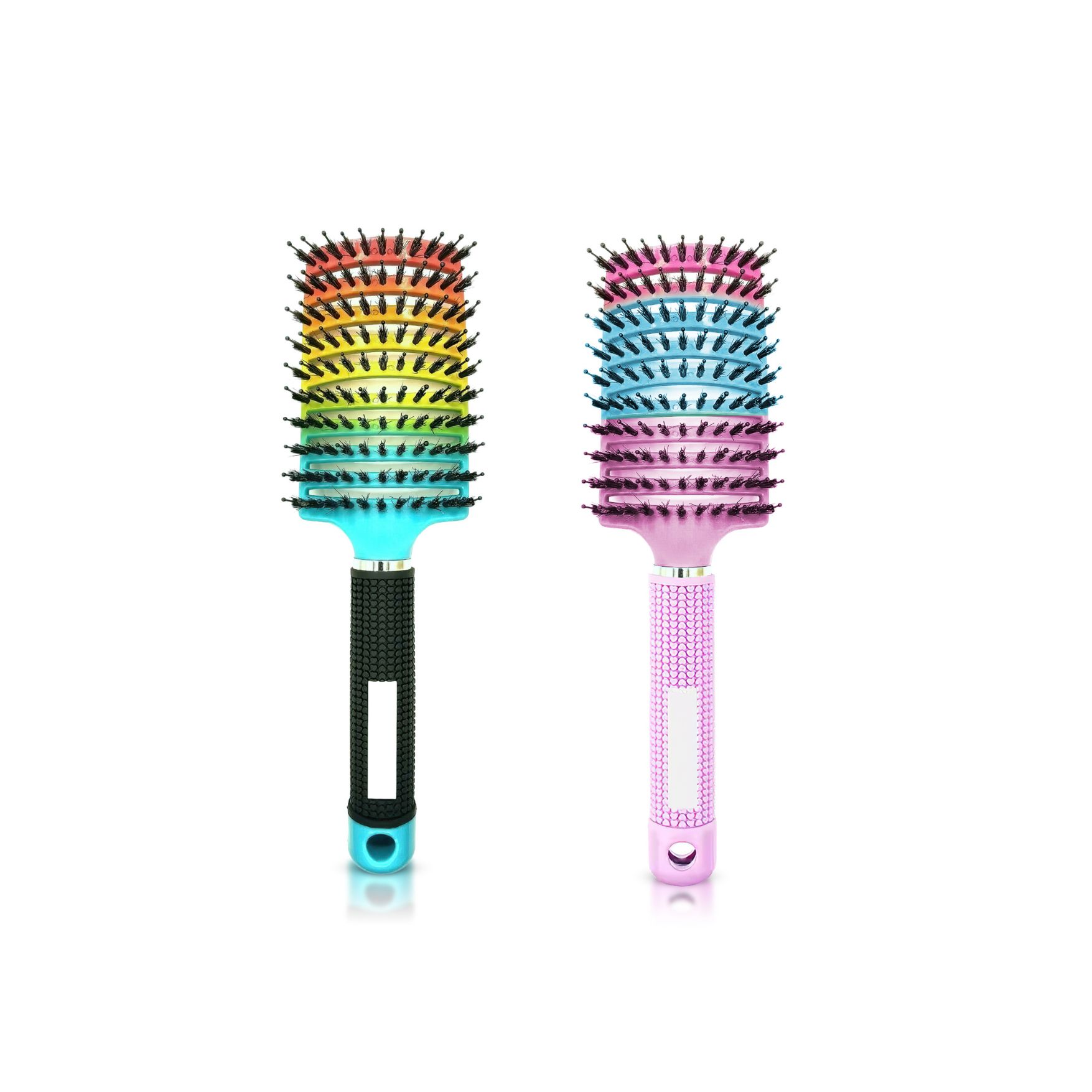Detangling Wide Paddle Comb Hair Brush - Pink/ Blue