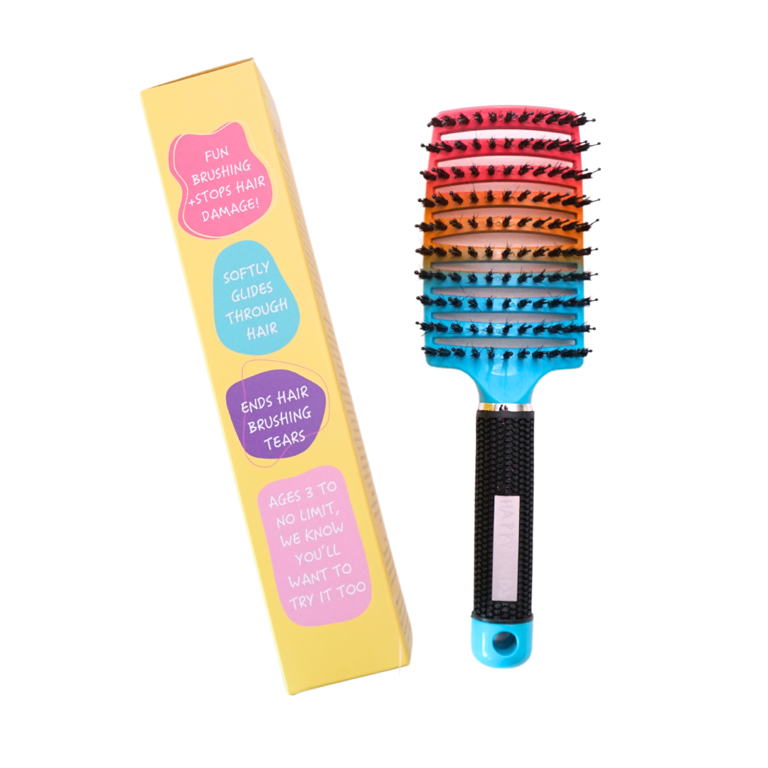Detangling Wide Paddle Comb Hair Brush - Pink/ Blue