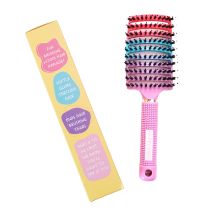 Detangling Wide Paddle Comb Hair Brush - Pink/ Blue