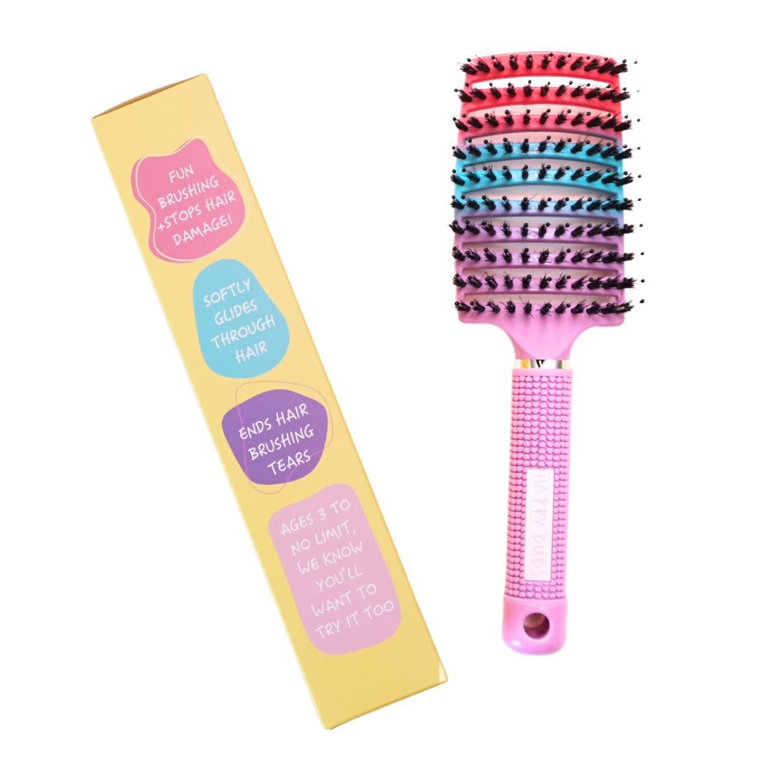 Detangling Wide Paddle Comb Hair Brush - Pink/ Blue