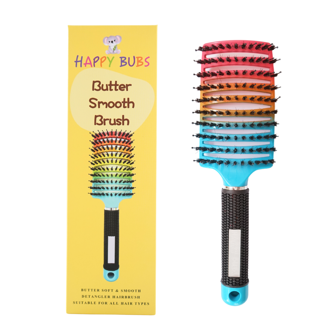 Detangling Wide Paddle Comb Hair Brush - Pink/ Blue
