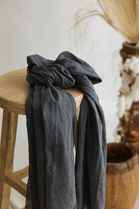 Scarf ~ French Riviera ~ Charcoal Grey