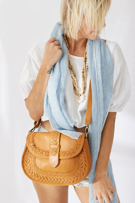 Marseille Linen Scarf - Light Blue