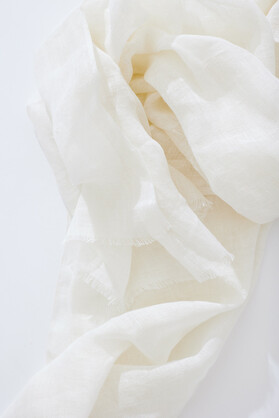 Marseille Linen Scarf - White
