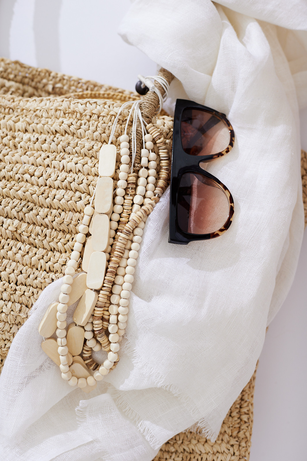 Marseille Linen Scarf - White