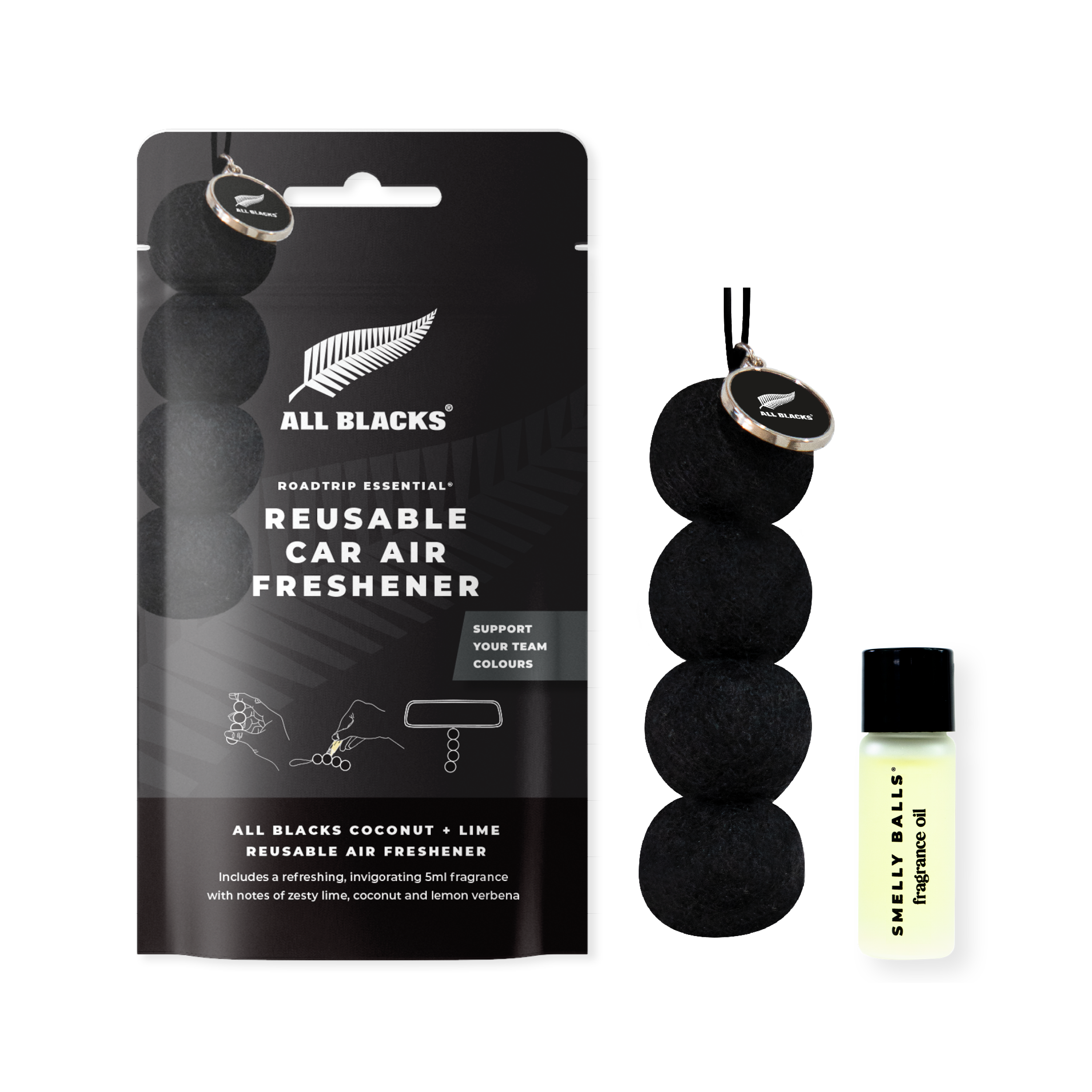 All Blacks Roadtrip Essential - Reusable Air Freshener (Coconut Lime)