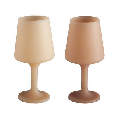 wheat + oat swepp silicone unbreakable wine glasses