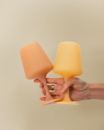 wheat + oat swepp silicone unbreakable wine glasses