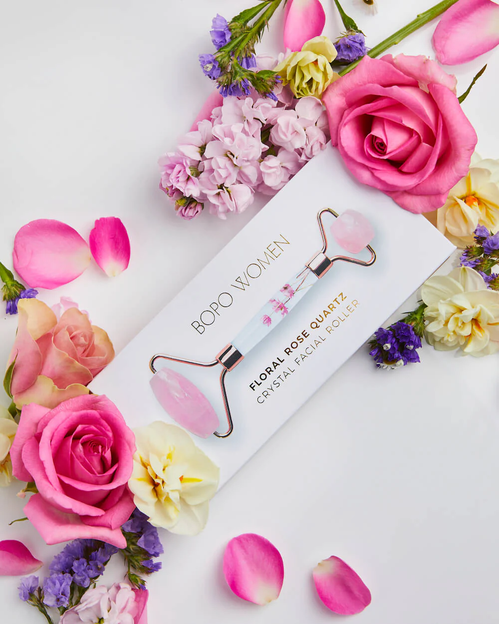 Bopo Women Facial Roller - Floral Quartz