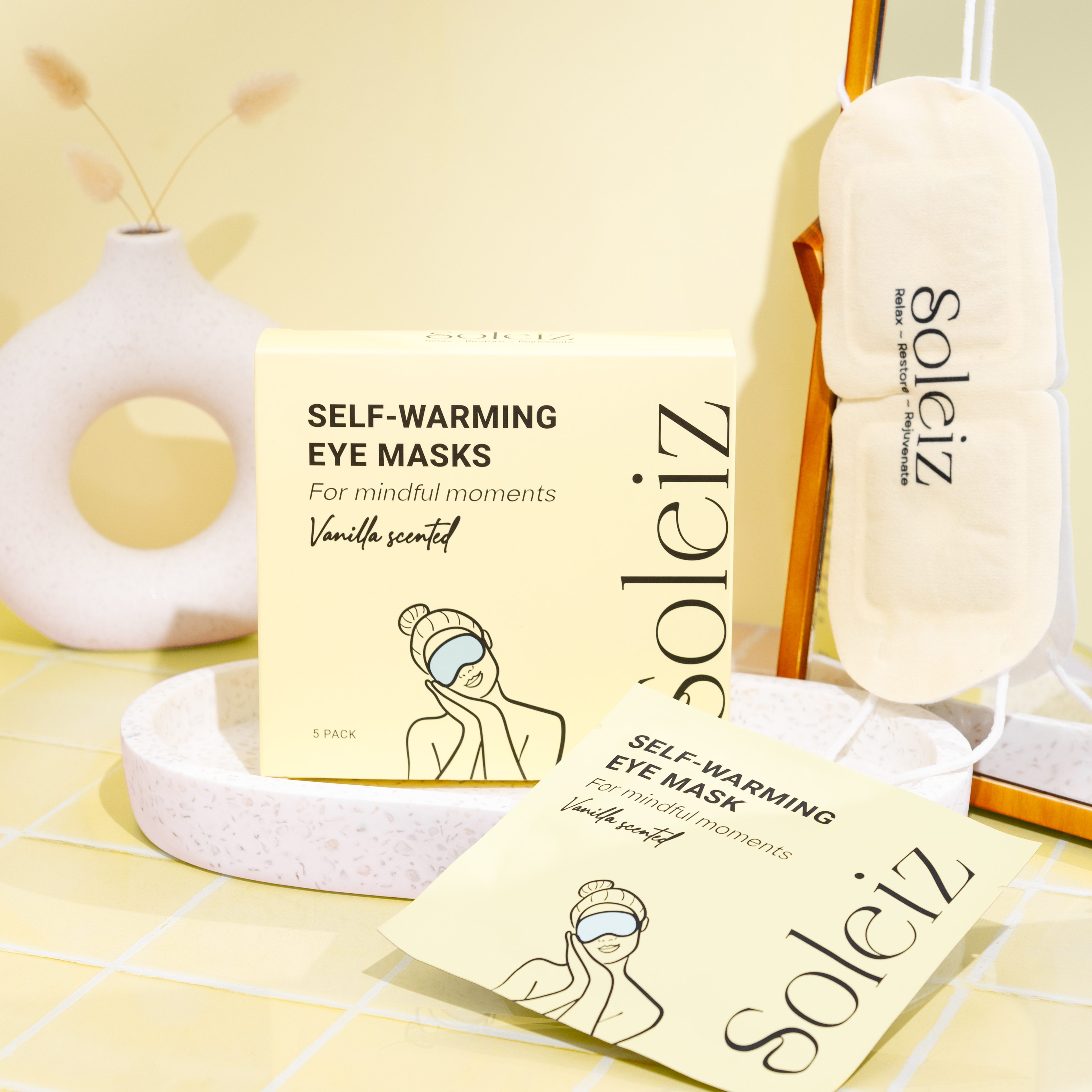 Soleiz - Vanilla Scented Self-Warming Eye Mask (5 Pack)