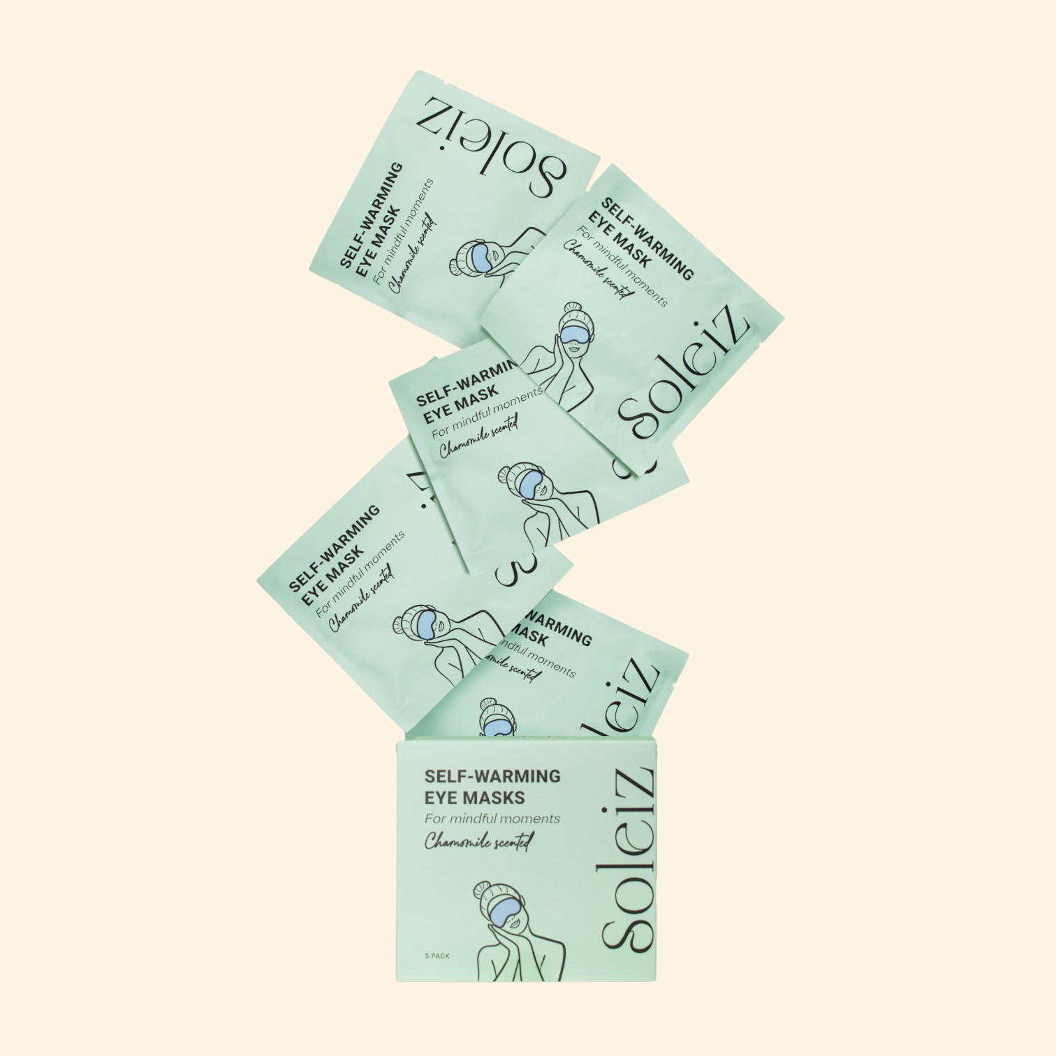 Soleiz - Chamomile Scented Self-Warming Eye Mask (5 Pack)