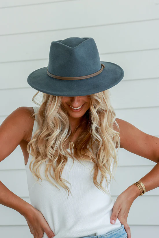 Raindrop Fedora - Grey