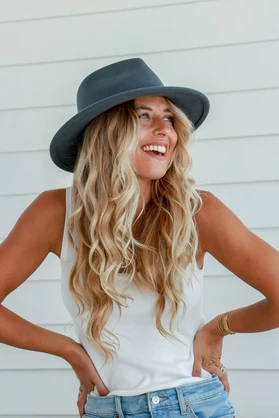 Raindrop Fedora - Grey