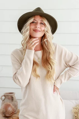 Raindrop Fedora - Khaki