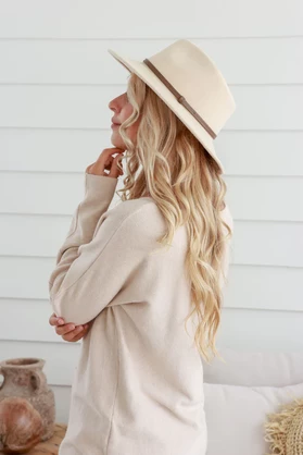 Raindrop Fedora - Oatmeal