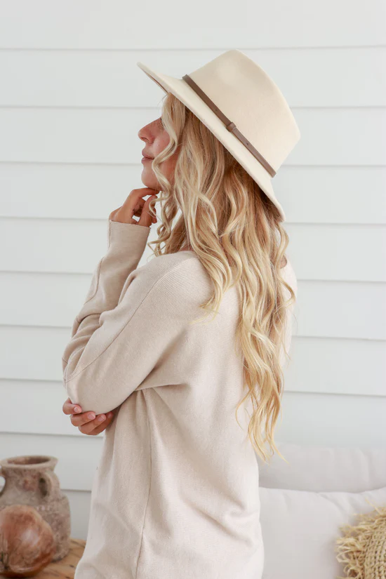 Raindrop Fedora - Oatmeal