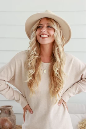 Raindrop Fedora - Oatmeal