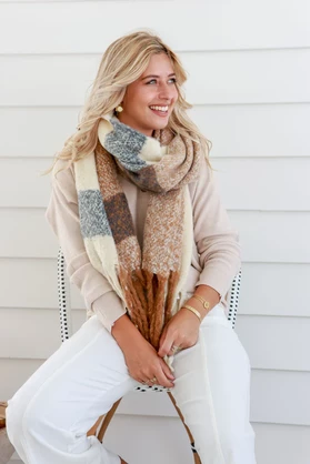 Comfort Scarf - Black Camel