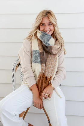 Comfort Scarf - Black Camel